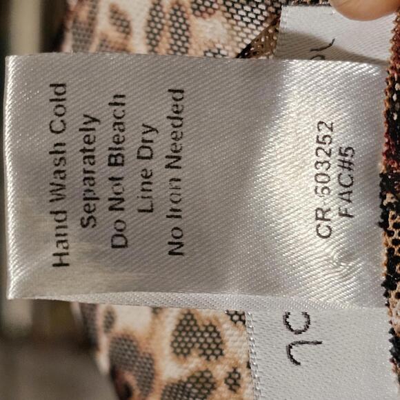 Jordan Taylor Animal Print V-Neck Swim Cover Up Small - Picture 9 of 9